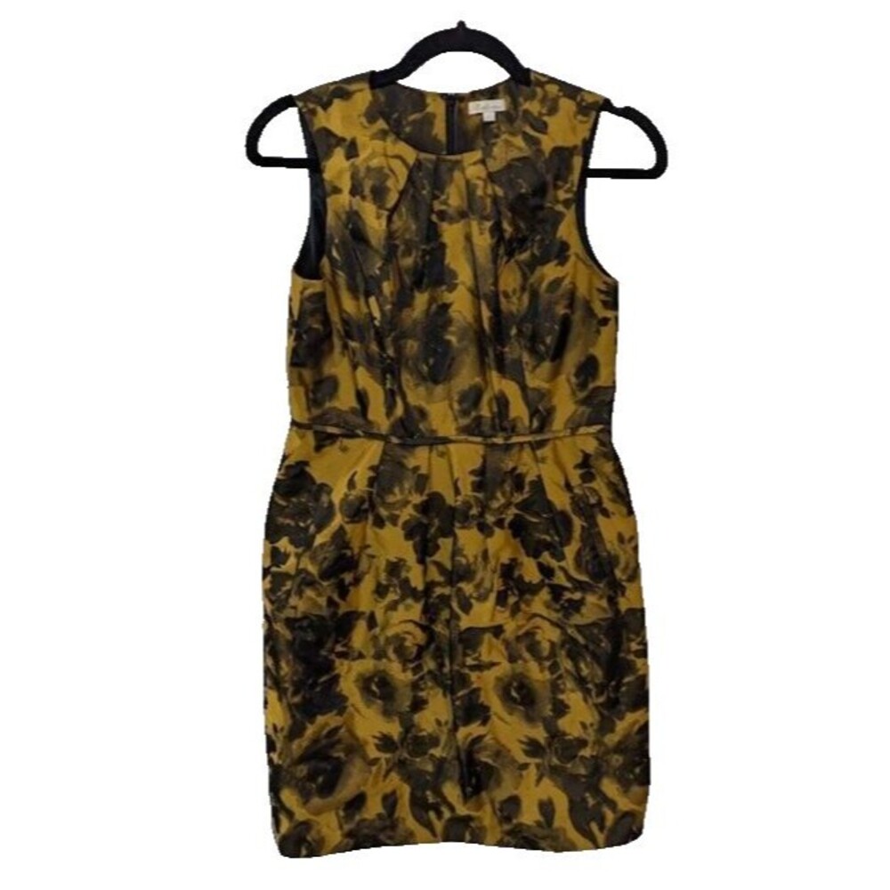 Shoshanna Emelia Rose Black & Gold Rose Dress Size 4